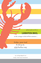 Watercolor Delicious Lobsters Invitation