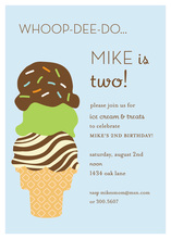 Sprinkle On Ice Cream Triple Scoop Invitations