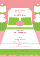 Preppy Boudior Private Bedroom Shower Invitations