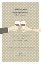 Three Brown Wine Bottle Invitations