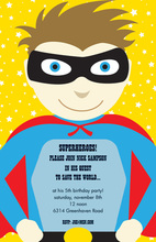 Facing Modern Superhero Invitations