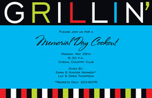 BBQ Grill Chill Backyard Invitations