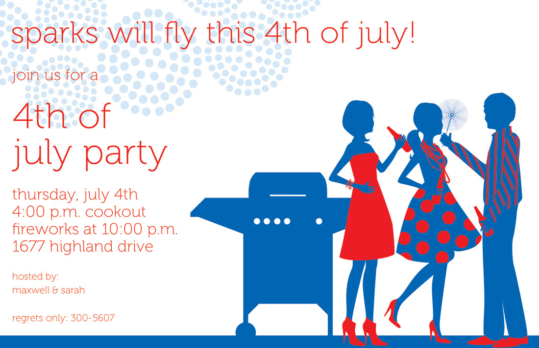 Upcoming July BBQ party Invitation