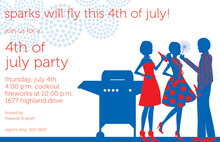 Patriotic Bucket Die-cut Invitations