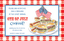 Burgers Beers Special Red Hot Invitations