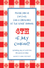 Hamburger Patriotic Cookout Invitations