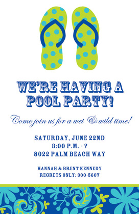 Sandy Beach Flip-Flops Invitation