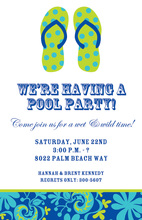 Fun Flip Flops Beach Party Invitations