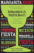 Ole! Fiesta Midnight Black Party Invitations