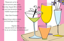 Modern Bright Retro Drinks Invitation