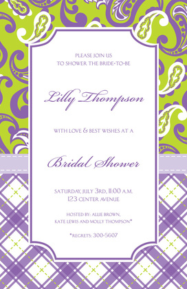 Warm Paisley Classy Tones Invitation