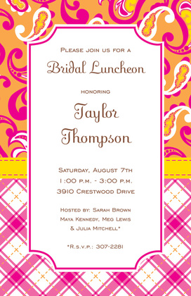 Warm Paisley Classy Tones Invitation