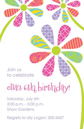 Floral Petals Simple Invitations