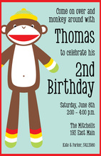 Sock Monkey Invitations