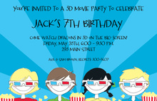 Movie Kids Birthday Invitations