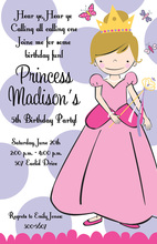 African American Princess Castle Invitations