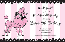 Pink Poodle Invitations