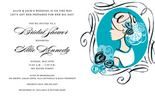 Beautiful Seashore Bride Invitations