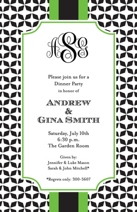 Unique Grand Mocha Tile Invitation