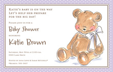 Teddy Bear With Banner Invitation