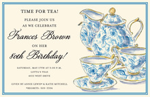 Enjoing Classic Chintz Tea Invitations