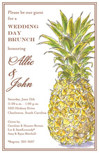 Watercolor Classic Pineapple Invitation
