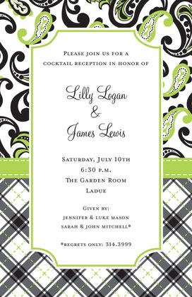 Warm Paisley Classy Tones Invitation