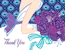 Peacock Bride Thank You Cards