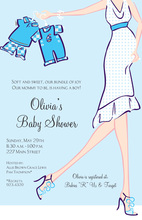 Blue Pregnancy Presents Invitation