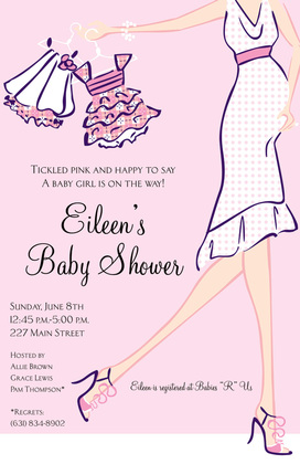 Boy Cloth Glee Shower Invitations