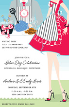 BBQ Graduation Girl Invitations