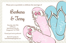 Colorful Sandals Beach Party Invitation