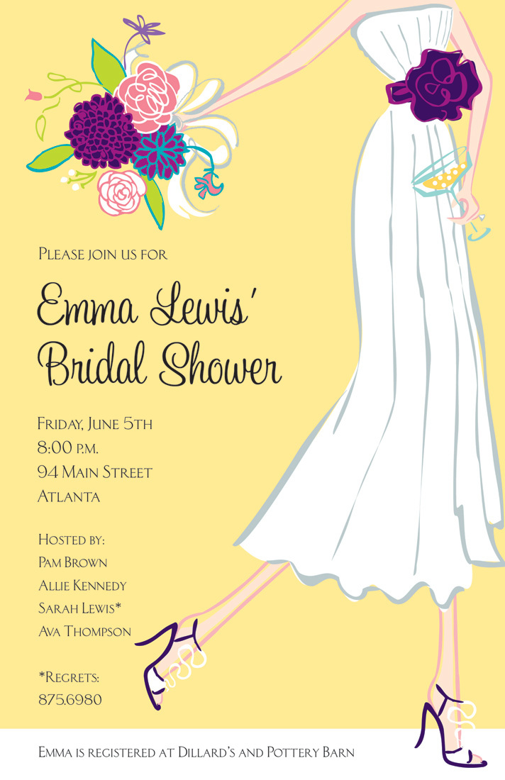 Champagne Glee Bridal Shower Invitations