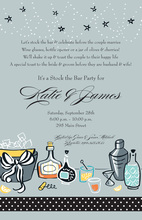 Stocked Wine Bar Shower Invitations