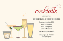 Cocktail Flair Martini Invitations