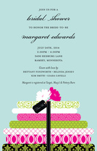 Aqua Bridal Fancy Gifts Bridal Luncheon Invitations