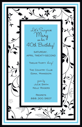 Modern Fabulous Yellow Floral Party Invitations