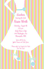 Modern Sassy Girl Stripe Background Party Invitations