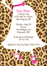 Wild Pink Haute Mama Shower Invitations