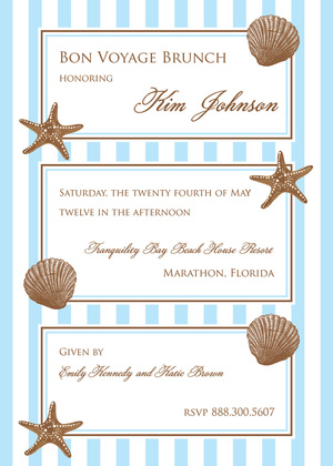 Framed Trio Shells Invitation