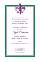 Crisp Fleur-de-Lis Crest Invitations