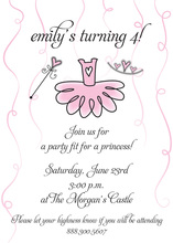 Smiling Girl Balerina Pose Invitations