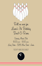 Stylish Pink Bowling Invitations