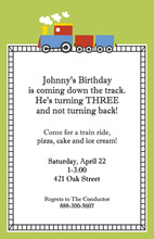 Kids Choo Choo Birthday Invitations