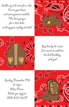 Wild Wild West Cowboy Bandana Invitations