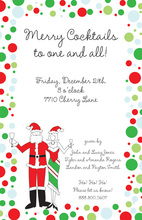 Mr and Mrs Santa Claus Holiday Invitations