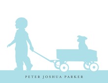 Boy with Wagon Thank You Cards