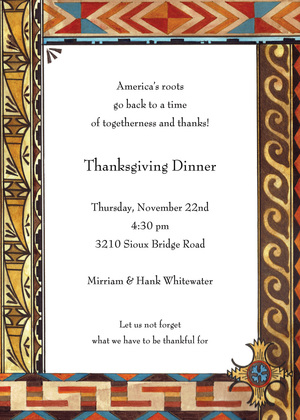 Celebration American Indian Invitations