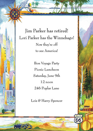 World Travel Party Invitations