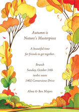 Vibrant Autumn Leaves Invitation